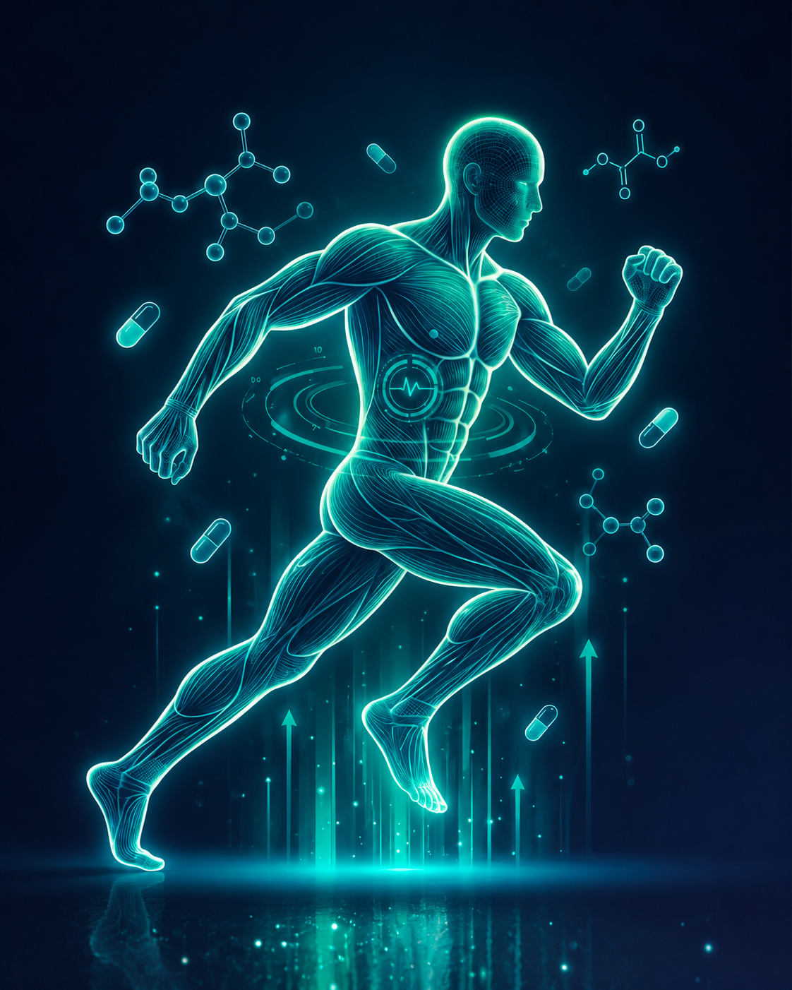 Ilustración de rendimiento físico y suplementación para el Manual de Suplementación Inteligente de LearnFit Institute